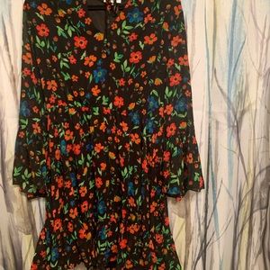 Floral Calvin Klein bell sleeve dress